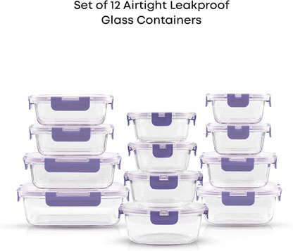 JoyJolt 24pc Borosilicate Glass Storage Containers - Image 3
