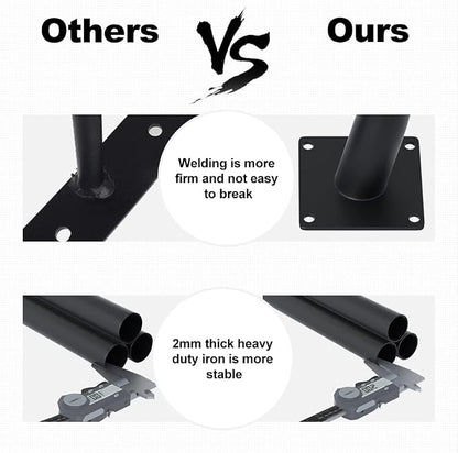 4PCS 4 Inch Matte Black Tapered Angled Legs - Image 7