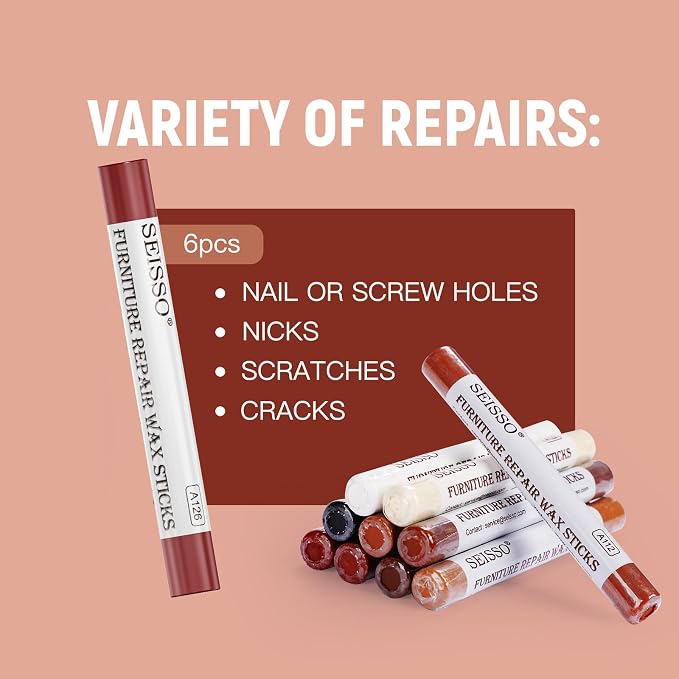 SEISSO Furniture Repair Crayon, Scratch Repair Wax, Furniture Marking Repair - Image 3