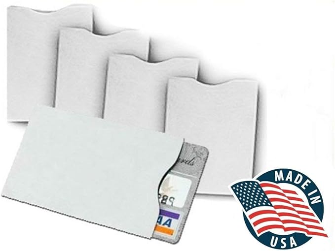 10x RFID Blocking Credit Card"DuPont TYVEK" Sleeves for wallet or purse. Protect your debit cards, credit cards and IDs from identity theft skiming.
