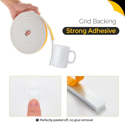 33 Feet Weather Stripping Door Seal, 1/2" Wide X 1/16" Thick Door Seal Strip - Image 2