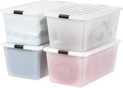 IRIS USA 91 Qt Stackable Plastic Storage Bins by IRISUSA