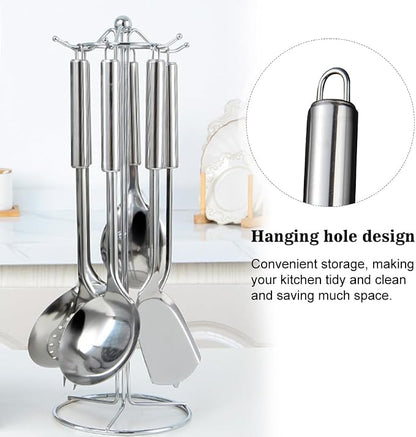 5 PCS Cooking Utensils Set Stainless Steel Kitchen Utensils Gadgets Resistant - Image 7