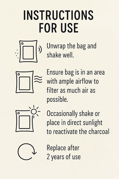 1000g Large Bamboo Charcoal Air Purifier Bag - Image 6