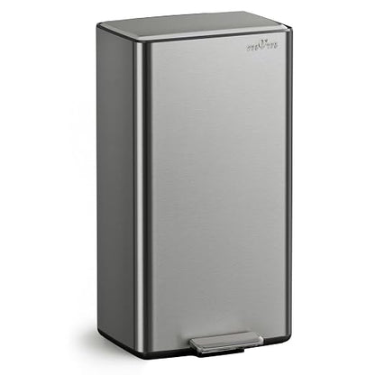 mVm 10.6 Gallon Kitchen Step Trash Can, Soft-Close and Foldable Foot Pedal by mVm