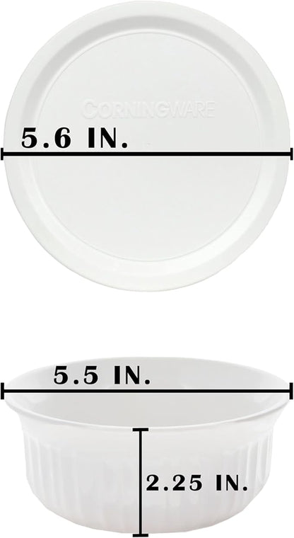 CorningWare FS16 16oz Round French White Casserole Dish w/F-16 French White - Image 6