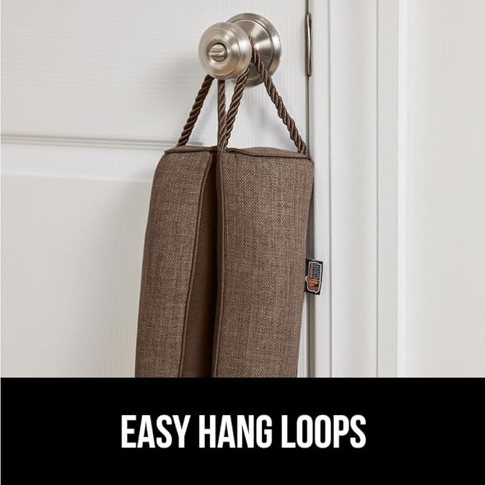 GORILLA GRIP Door Draft Stopper for Bottom of Doors, Weather Stripping Seal Blocks Hot Air, Noise, Bugs, Keeps Cold AC in, Sound Proofing Easy Install Gap Filler, Home Essentials, 38 Inch, Brown