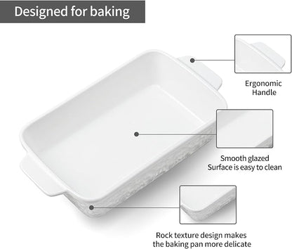 Dafuceramic Casserole Dishes for Oven, Baking Dishes, Ceramic Bakeware Sets of 4 - Image 3