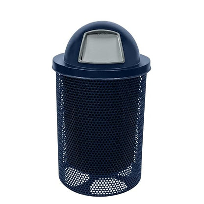 COATEDOUTDOORFURNITURE RDT-P-TXTDBL Heavy Duty Round Trash Receptacle by CoatedOutdoorFurniture