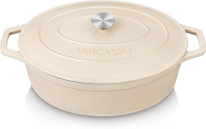 vancasso Enameled Cast Iron Dutch Oven, 9.3 Quart Dutch Oven Pot by vancasso