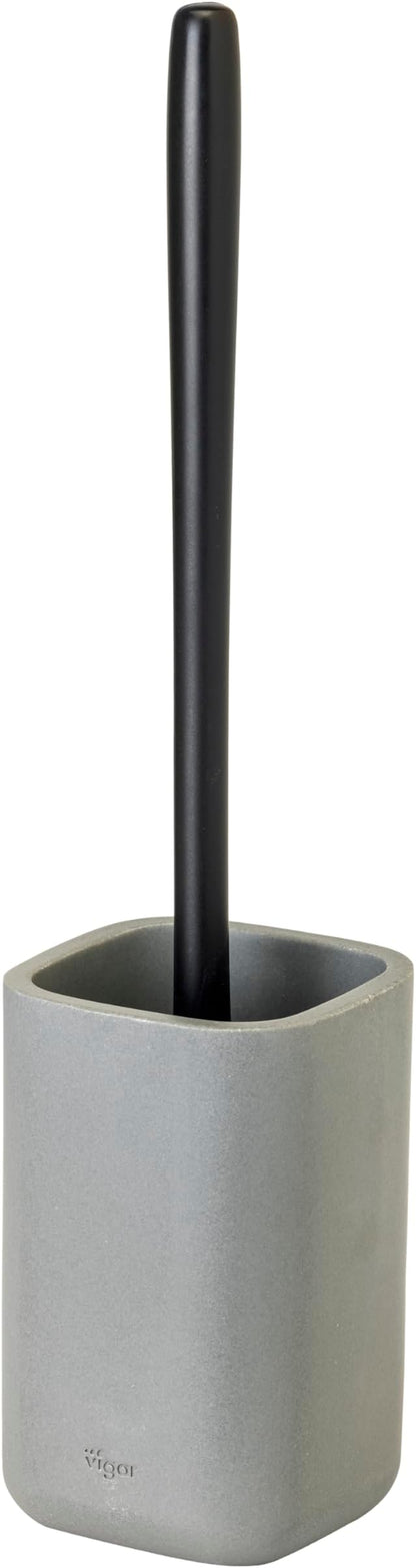 Vigar Zense Toilet Brush and Holder Set, Toilet Bowl Brush by VIGAR