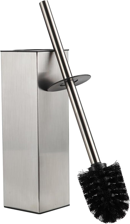 BGL Square Toilet Brush with Holder, Stainless Steel Rubber Painted Toilet Bowl by BGL