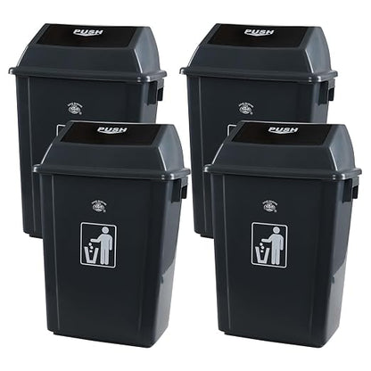 4 Packs 18 Gallon Large Commercial Trash Can, Kitchen Waste Bin - Image 7