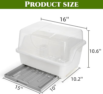 Dish Drying Rack, Plastic Plate Cup Dryer Holder - Image 2