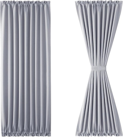 DWCN French Door Curtains – Rod Pocket Thermal Blackout Curtain - Image 7