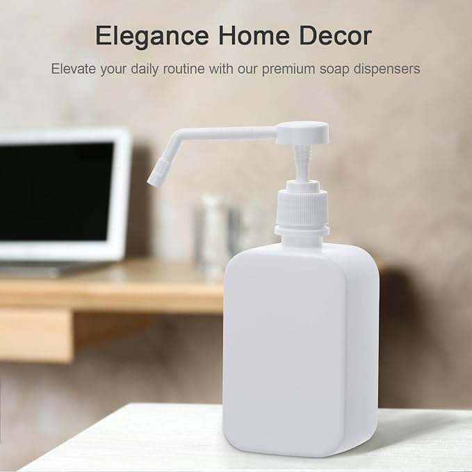 Pump Bottles Dispenser 16.9oz/500ml, 4 Pack Empty Plastic Hand Soap Shampoo - Image 4
