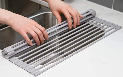 Surpahs 20.5 x 15.5 Inch Roll-Up Dish Drying Rack, Fits Across Sink Openings up - Image 9