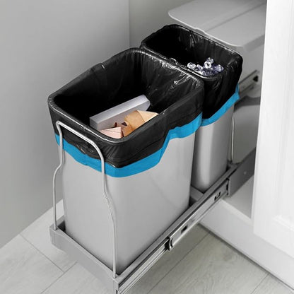Teivio 20 Gallon 60 Counts Large Drawstring Trash Bags Strong Tall Kitchen - Image 3