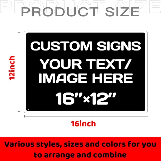 custom signs personalized, Aluminum Weatherproof Metal Sign, hazard sign - Image 2