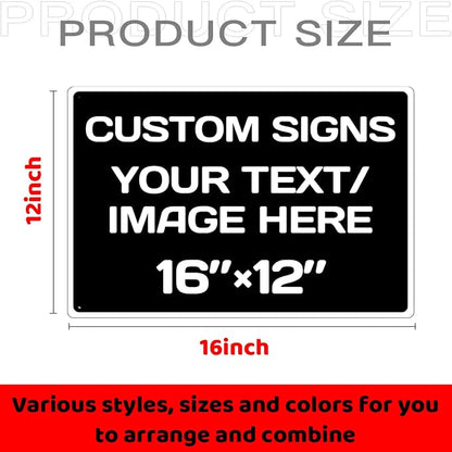 custom signs personalized, Aluminum Weatherproof Metal Sign, hazard sign - Image 2