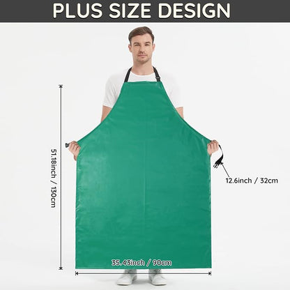 Thicker Rubber Apron, Extra Long Adjustable Apron, Heavy Duty Oil&Chemical - Image 5