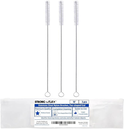 Strong 'n Flex Nylon Straw Cleaner Brushes – Fan-Shaped End by Ensafer