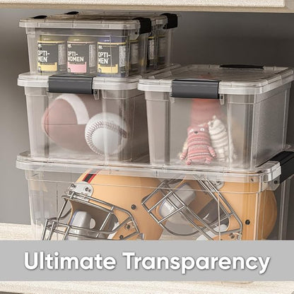 Superio Storage Bins with Lids- 2 Pack, 2.5 Qt Clear Boxes - Image 6