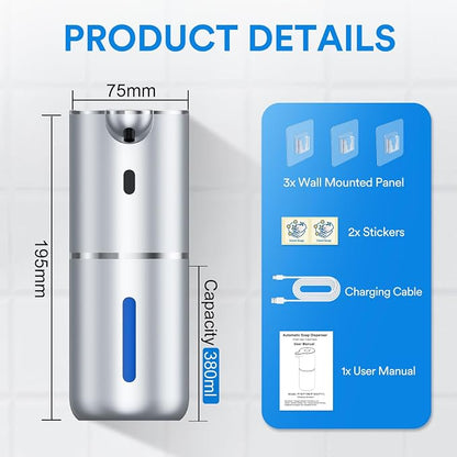 Automatic Foaming Soap Dispenser Touchless, Rechargeable Electric Hand ＆ Dish - Image 7