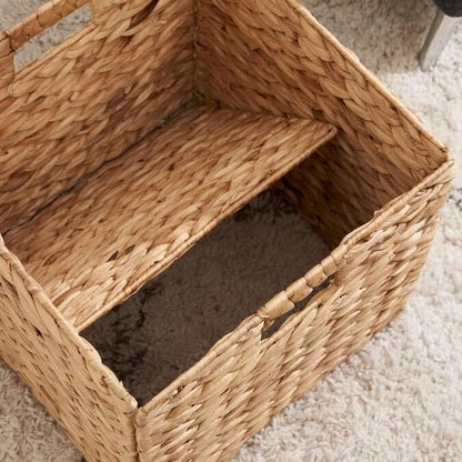 12x12x12 Storage Cube, Water Hyacinth Storage Baskets, Wicker Storage Baskets - Image 3