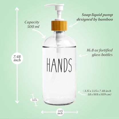 LOOCHICA Clear Glass Soap Bottle - Image 3