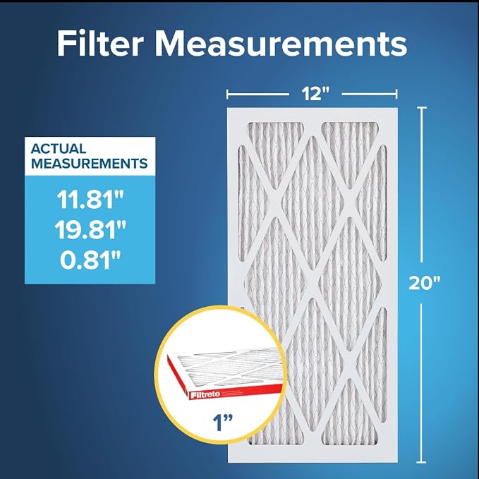 Filtrete 12x20x1 AC Furnace Air Filter, MERV 11, MPR 1000, Micro Allergen - Image 2