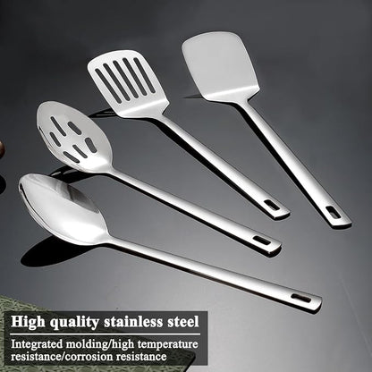 Homquen Stainless Steel Kitchen Utensils Set 4pcs, Cooking Utensils Set - Image 3