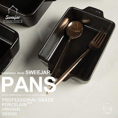 Sweejar Ceramic Bakeware Set, Rectangular Baking Dish - Image 2