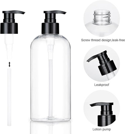 Empty Plastic Pump Bottles Dispenser 2 Pack Clear Refillable Pump Bottle - Image 4