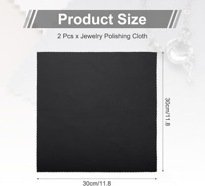 MECCANIXITY Jewelry Polishing Cloth 11.8x11.8 Inch Silver Polish Cleaning - Image 2