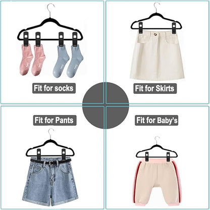 Hanger Clips Perfect for Velvet Hangers, Strong Plastic Clips Pant Skirt Hanger - Image 5