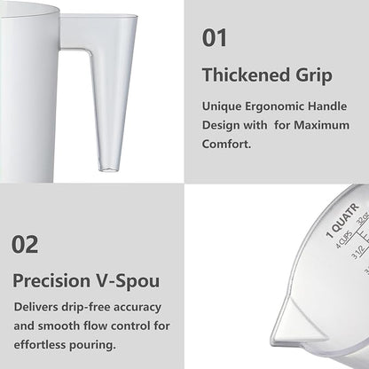 Food-Grade Plastic Measuring Pitcher – 64 Ounce & 8 Cups Measuring Cups - Image 5