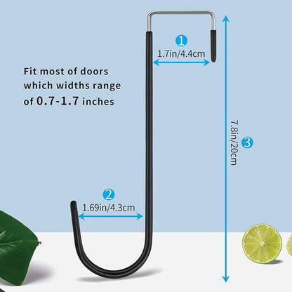 FYY Over The Door Hooks, 4 Pack Upgraded Long Door Hangers Hooks - Image 2