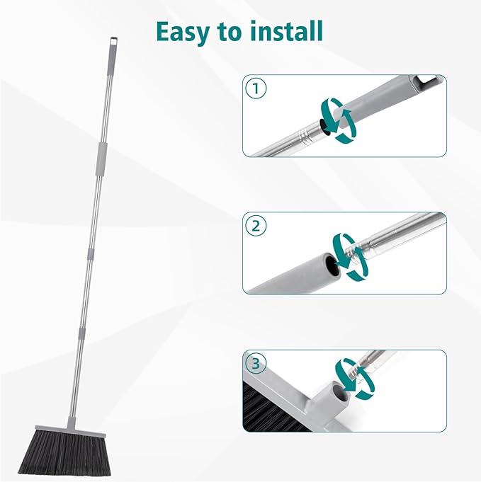 PBHEPJ Broom, 4 Pack Outdoor Broom - Image 4