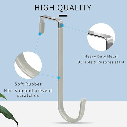 FYY Over The Door Hooks, 4 Pack Upgraded Long Door Hangers Hooks - Image 3