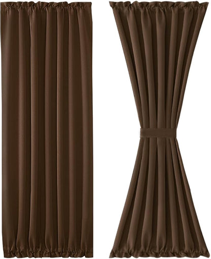 DWCN French Door Curtains – Rod Pocket Thermal Blackout Curtain - Image 7