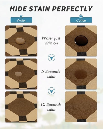 AMOAMI Coffee Mat Hide Stain Rubber Backed Absorbent Dish Drying Mat - Image 2