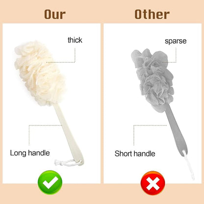2Pack Back Scrubber for Shower，PIPUHA Loofah Sponge Shower Brush Using Body - Image 3