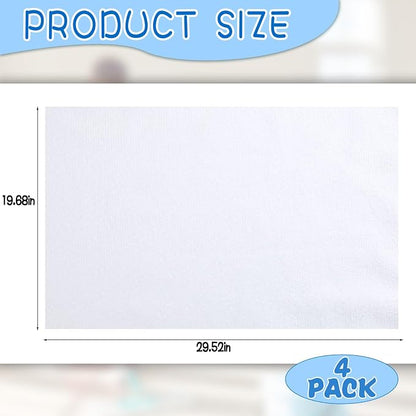 4 Pack Extra Large Microfiber Cleaning Cloths 20"x30", Lint-Free Reusable Towels - Image 2