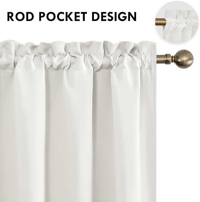 DWCN Blackout Curtains Thermal Insulated, Energy Saving & Noise Reducing - Image 4