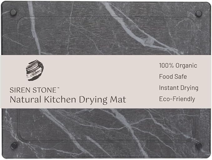 LARGE Siren Stone Natural Dish Drying Mat by SirenStone