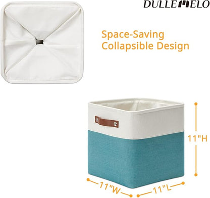DULLEMELO Foldable Storage Cubes 11 x 11 Organizer Bins, Canvas Storage Bins - Image 2