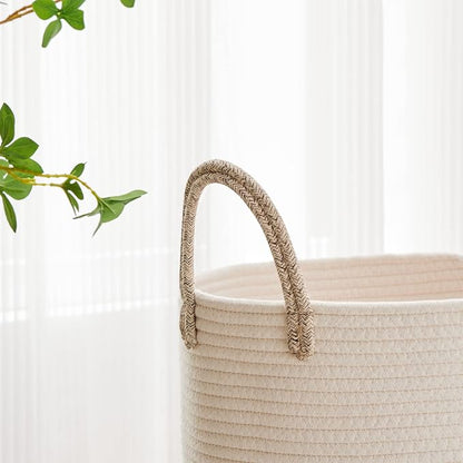 VIPOSCO Large Laundry Hamper, Tall Woven Rope Storage Basket - Image 3