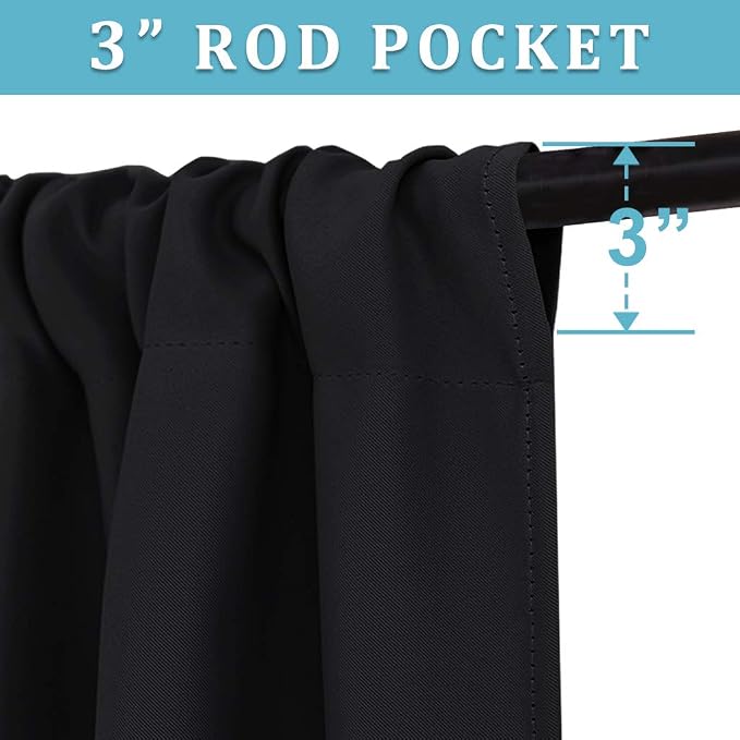 RYB HOME Blackout Curtains for Kitchen, Over Sink Privacy Curtains Window Decor - Image 3