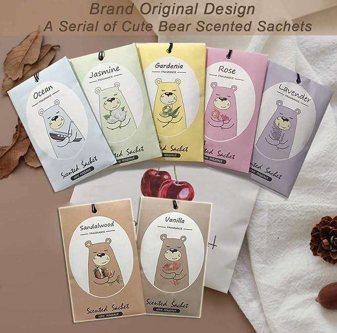 14 Packs Sandalwood Scented Sachets Bag - Image 7
